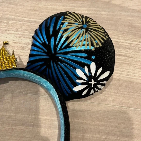 Disney Parks Mickey Main Attraction Ear Headband Cinderella Castle Fireworks - Picture 4 of 14